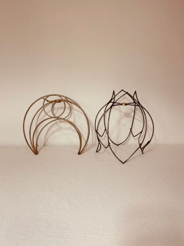 Wireframe Set of 2 Moon and Tulip Small
