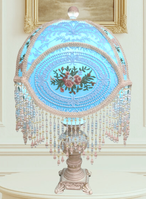 Blue Floral Lampshade