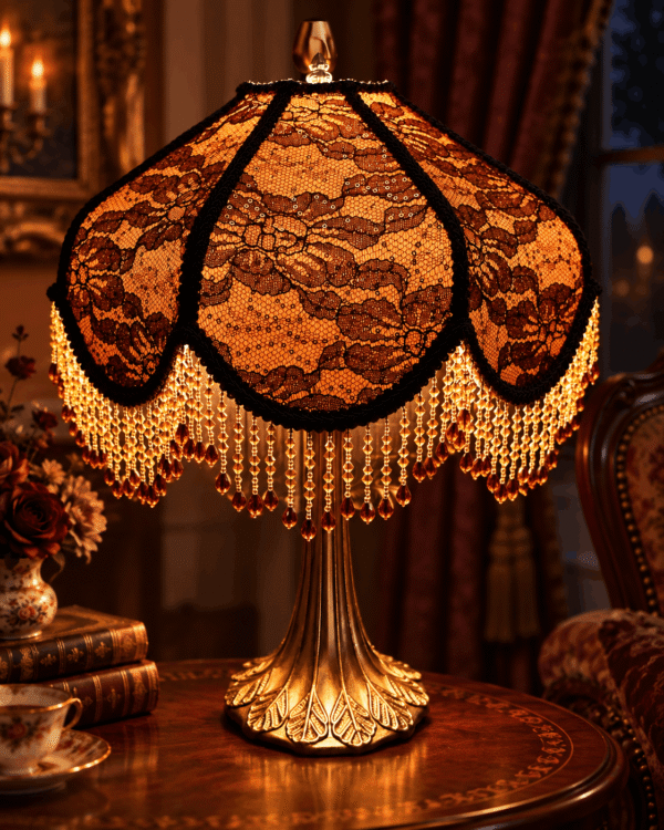 Chocolate Lace Lampshade