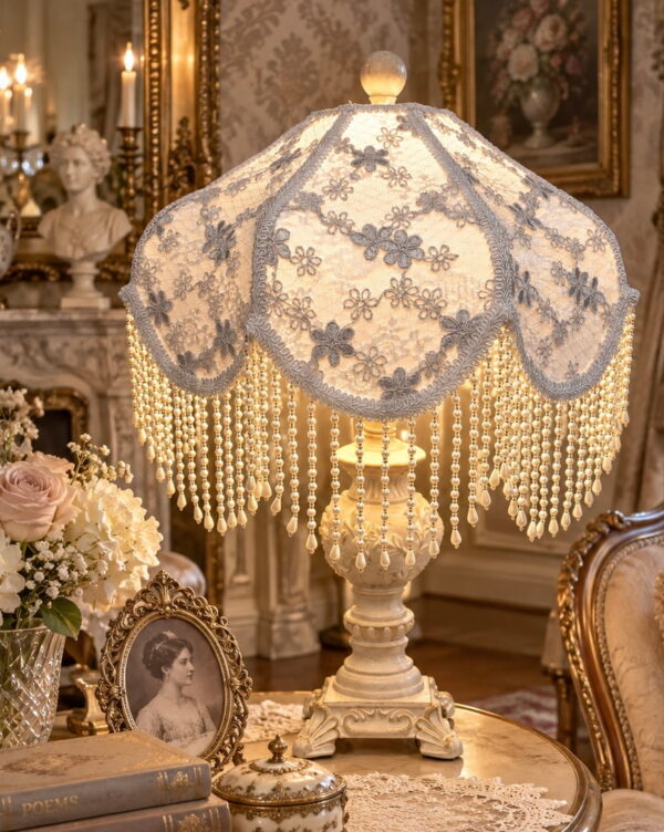 White Flowers Lampshade