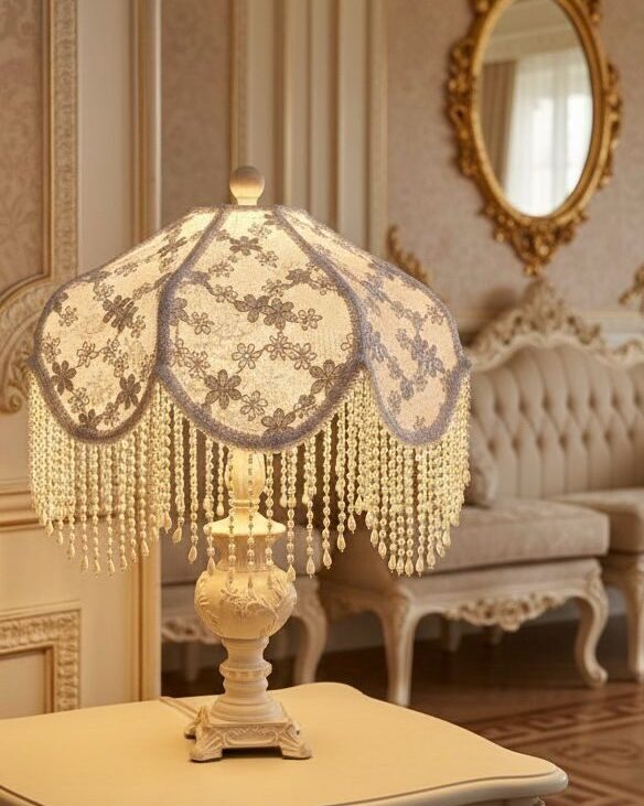 White Flowers Lampshade