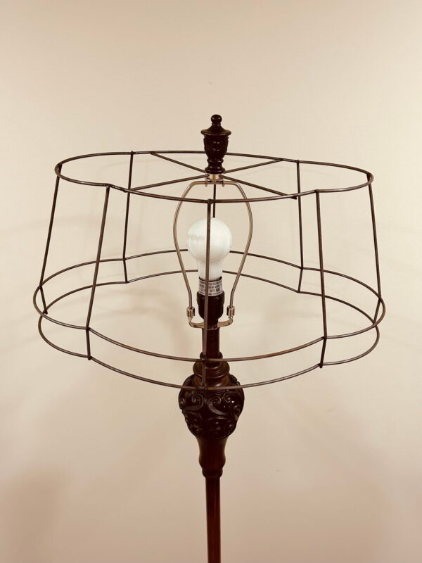 Large Victorian Lampshade Wire Frame for Floor Lamp – Oval