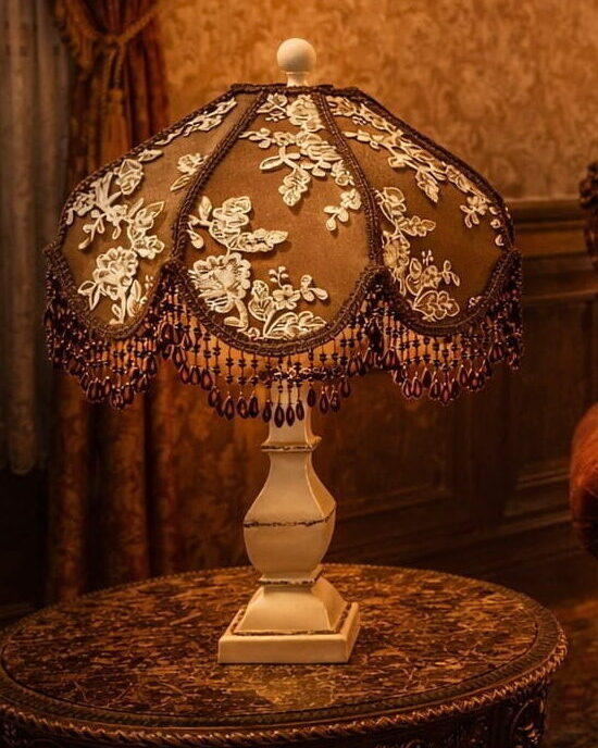 Brown and Ivory Lampshade