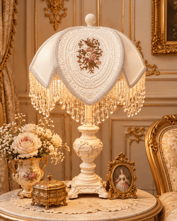 White Garden Lampshade