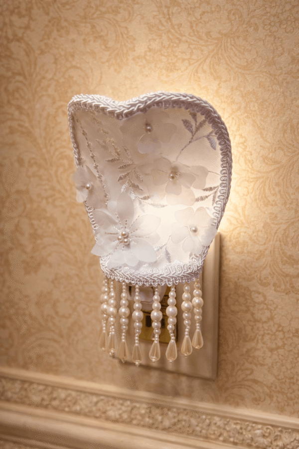 White Flowers Night Light