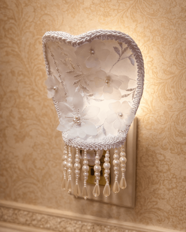 White Flowers Night Light