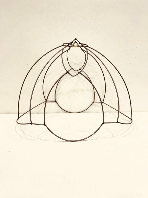 Large Victorian Lampshade Wire Frame Floor Lamp – Gothic Leaf