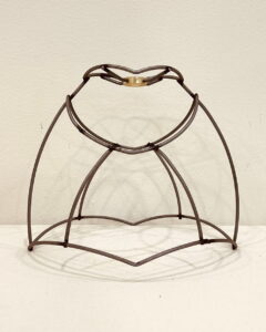 Small Victorian lampshade wireframe for table lamp small frame