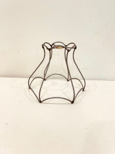 Small Victorian lampshade wireframe for table lamp small frame