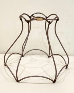 Small Victorian lampshade wireframe for table lamp small frame