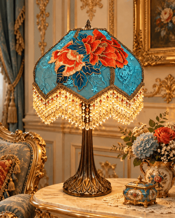 Blue Bloom Lampshade