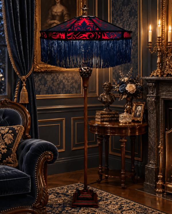 Blue Velvet Lampshade